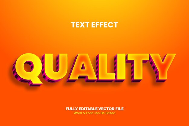 quality 3d text vector Text effect style