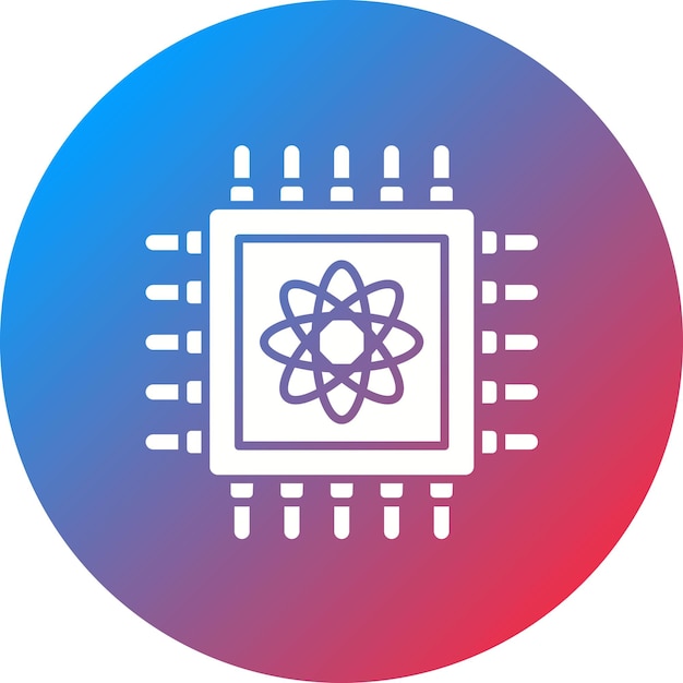 Quantum Computer icon vector image Can be used for The Future