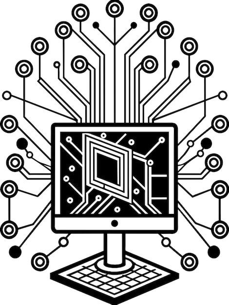 quantum computer programming vector graphics illustration EPS source file format lossless scaling ic