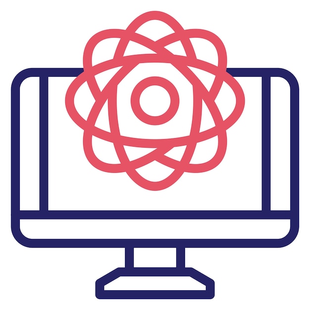 Quantum Computing vector icon illustration of Computer and Hardware iconset
