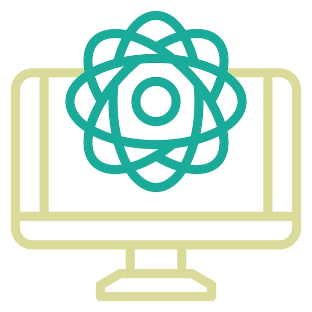 Quantum Computing vector icon illustration of Computer and Hardware iconset