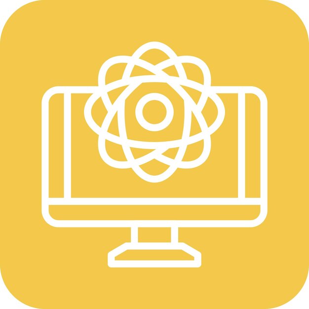 Quantum Computing vector icon illustration of Computer and Hardware iconset