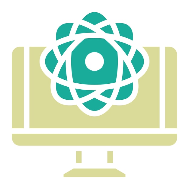 Quantum Computing vector icon illustration of Computer and Hardware iconset