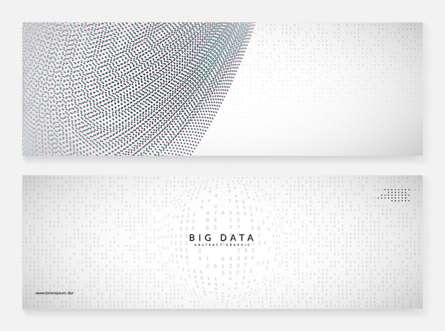 Quantum innovation banner background. Digital technology.