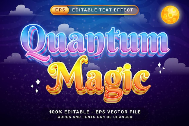 quantum magic 3d text effect and editable text effect