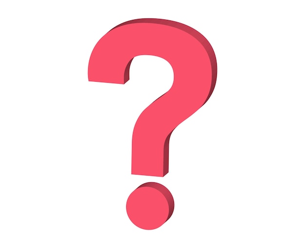question mark 3d vector illustration