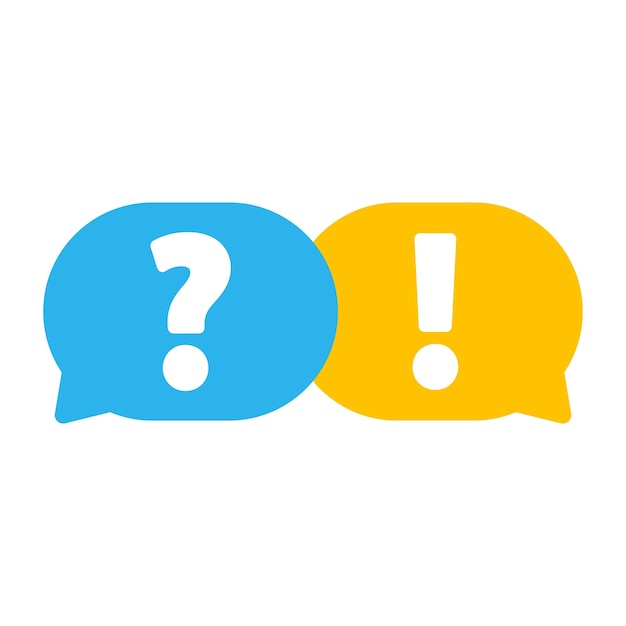 Question Mark And Exclamation Point Sign. Vector Illustration
