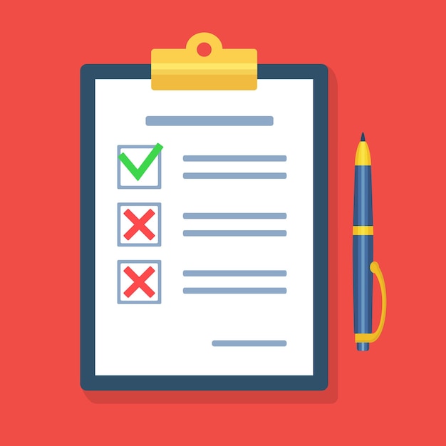 Questionnaire survey clipboardform task list Checklist wi