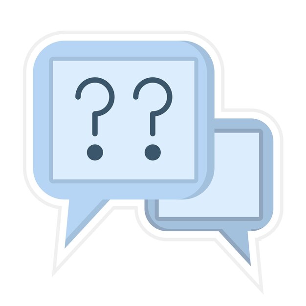 Questions icon vector image Can be used for Project Management