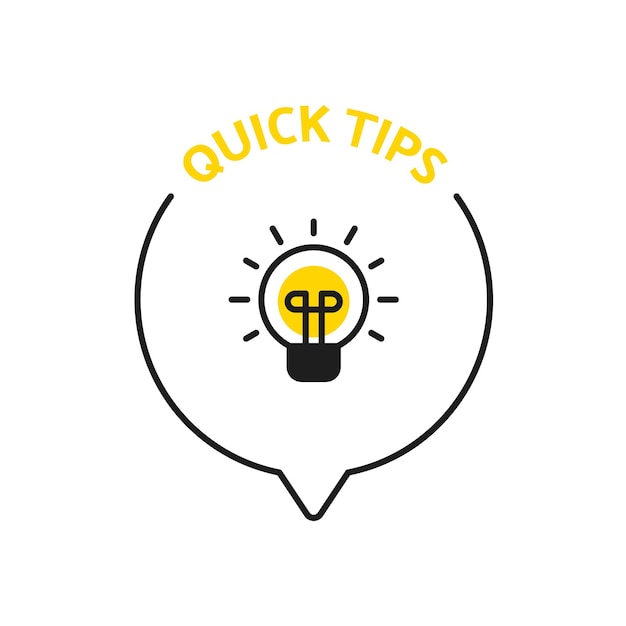 Quick tips design template illustartion