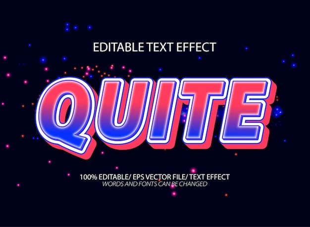 Quite editable text effect and editable text style