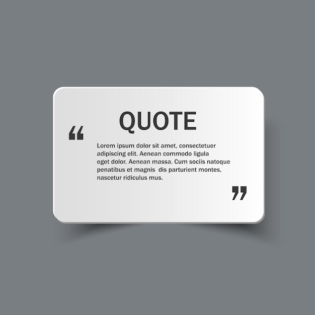 Quote form on paper speech bubbles