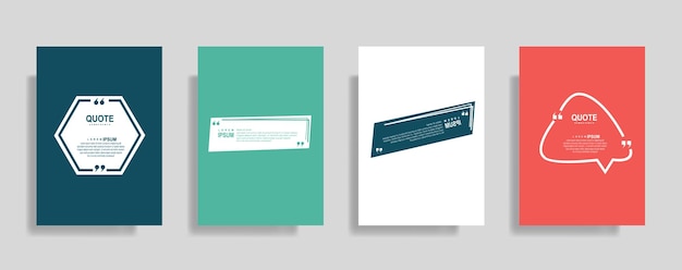 Quotes frame blank templates set commas note message citation empty speech bubbles and comment