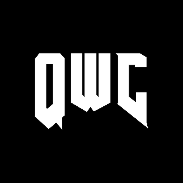 QWC letter logo design for technology company QWC logo design black and white color combination QWC logo QWC vector QWC design QWC icon QWC alphabet QWC typography logo design