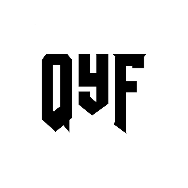 QYF letter logo design for technology company QYF logo design black and white color combination QYF logo QYF vector QYF design QYF icon QYF alphabet QYF typography logo design