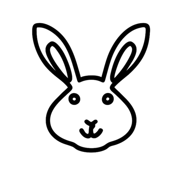 rabbit icon outline