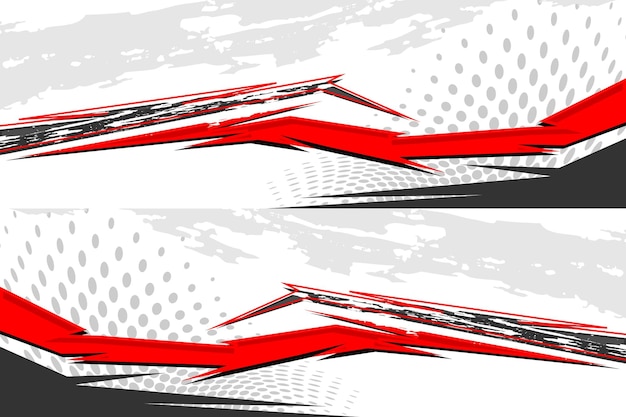 Racing Car Wrap Livery Design vector in a color red and black file eps 10 print ready file
