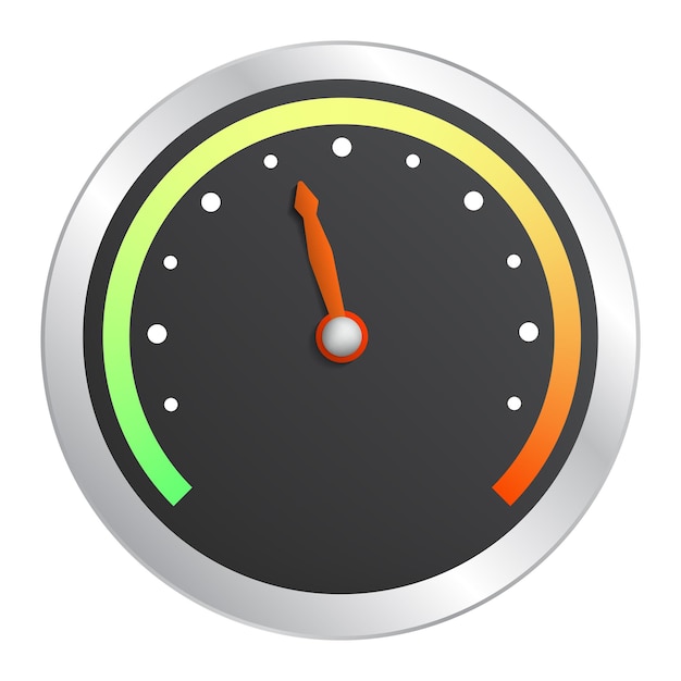 Racing speedometer icon Realistic illustration of racing speedometer vector icon for web design