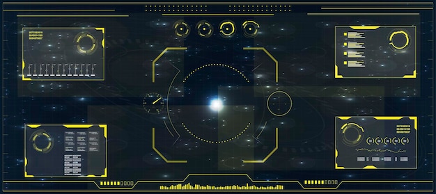 Radar screenHUD Hitech futuristic display
