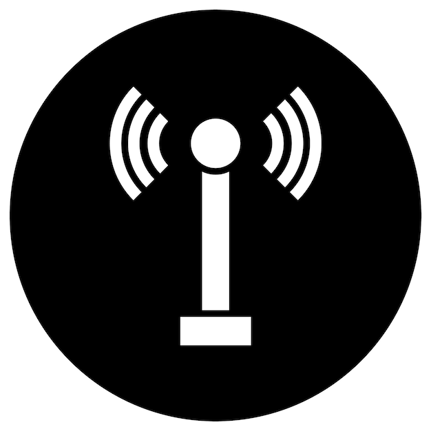 Radio antenna Vector Icon Design Illustration