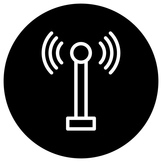Radio antenna Vector Icon Design Illustration
