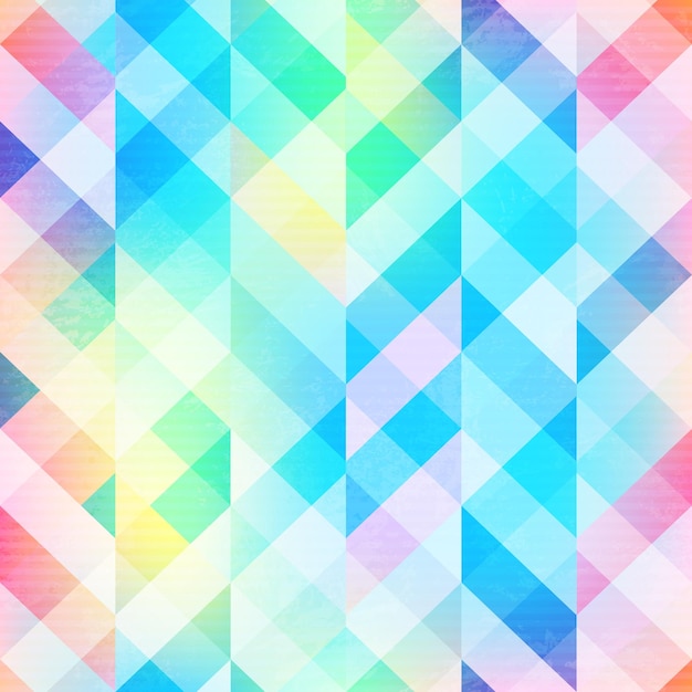Rainbow mosaic seamless pattern vector eps 10