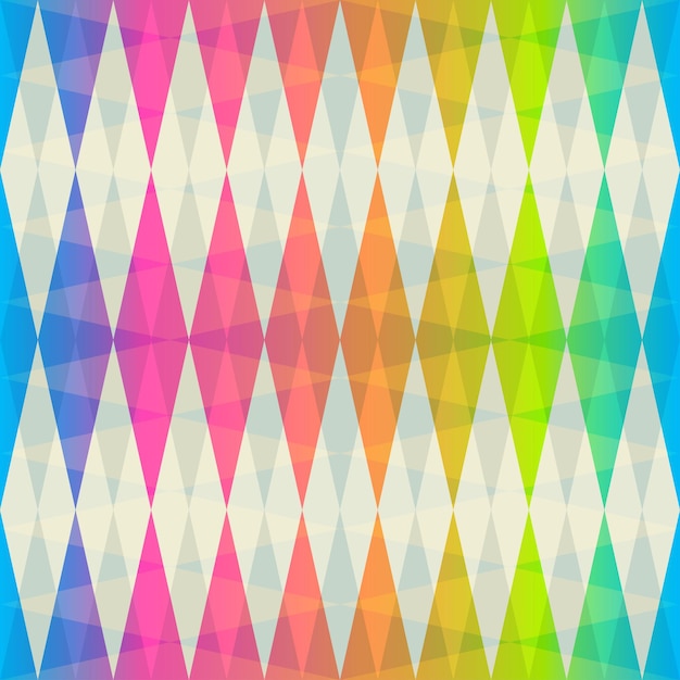 Rainbow rhombus seamless pattern