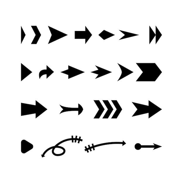 Random Arrow Vector Illustration Icon