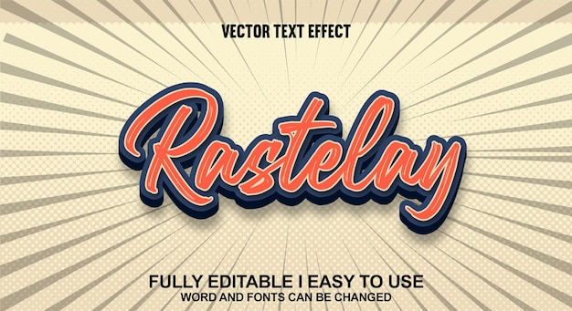 Rastelay Fully Editable 3D Vector Text Effect