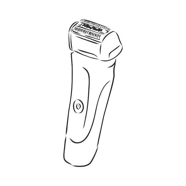 Razor vector sketch icon isolated on background Hand drawn Razor icon Razor sketch icon