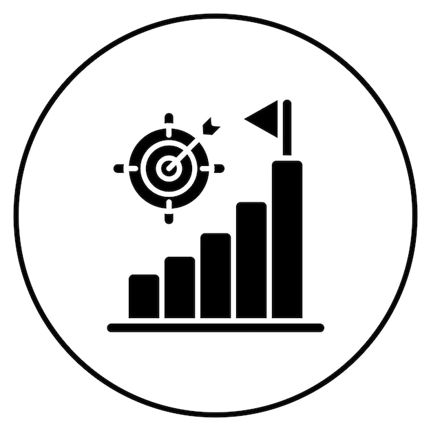 Reach Goal icon vector image Can be used for Data Analytics