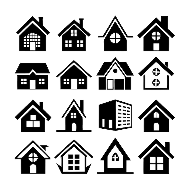 real estate and home icon set collection vector for ui documents websites and mobile applications