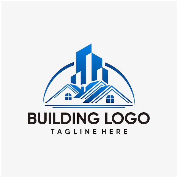 real estate creative house abstract buildings logo design template