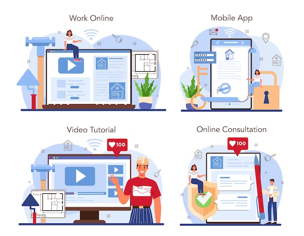 Real estate industry online service or platform set house remodeling