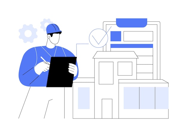Real estate inspection isolated cartoon vector illustrations
