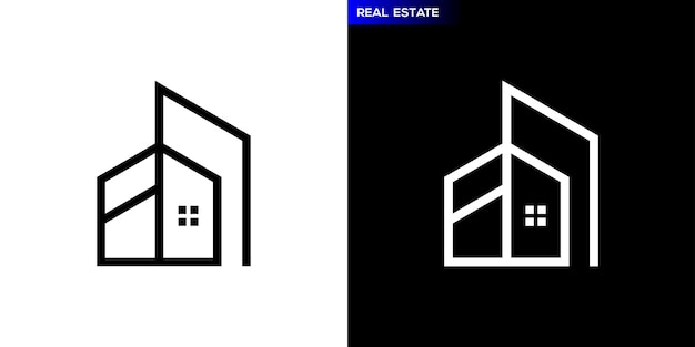 Real estate logo House building business Icon symbol design template EPS 10