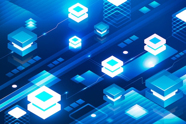 Realistic blockchain background