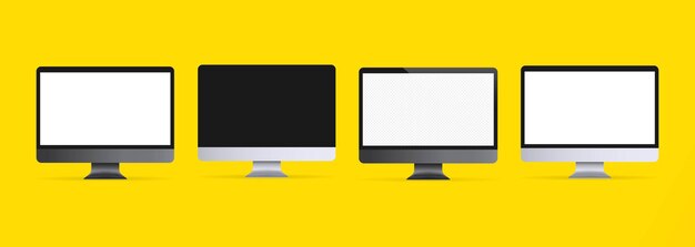 Realistic computer monitor illustration