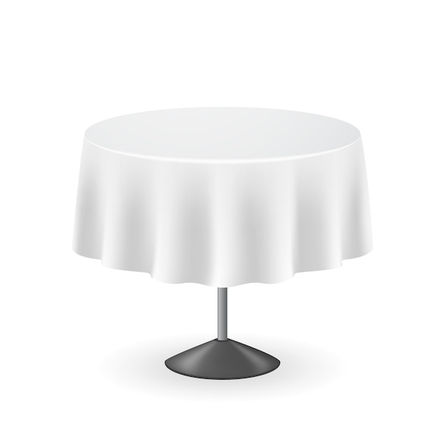 realistic detailed 3d blank round table vector