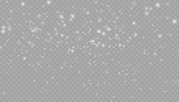realistic falling snow with snowflakes and clouds vector heavy snowfall snowflakes in different