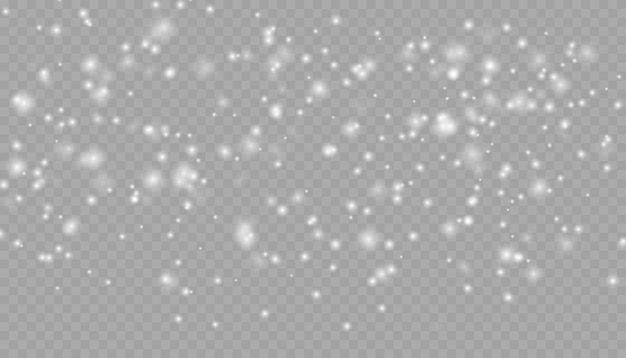 realistic falling snow with snowflakes and clouds vector heavy snowfall snowflakes in different