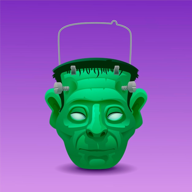 Realistic halloween bag illustration