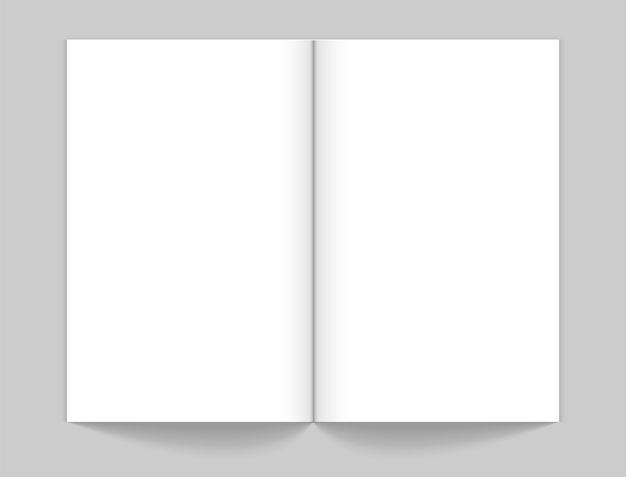 Realistic open magazine mockup.