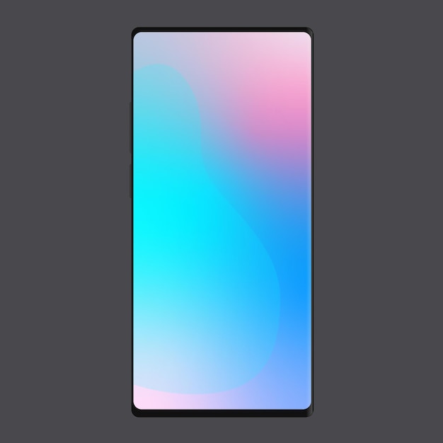 realistic phone screen template no notch front view smartphone mobile device modern isolated