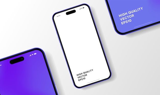Realistic smartphone mockup Mobile phone vector with isolated on white background Device front vie
