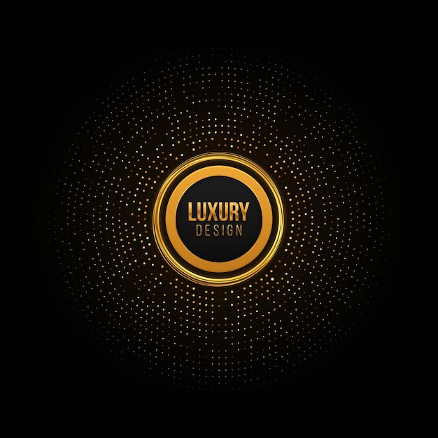 realistic texture with light effect and golden glitters dots element decoration