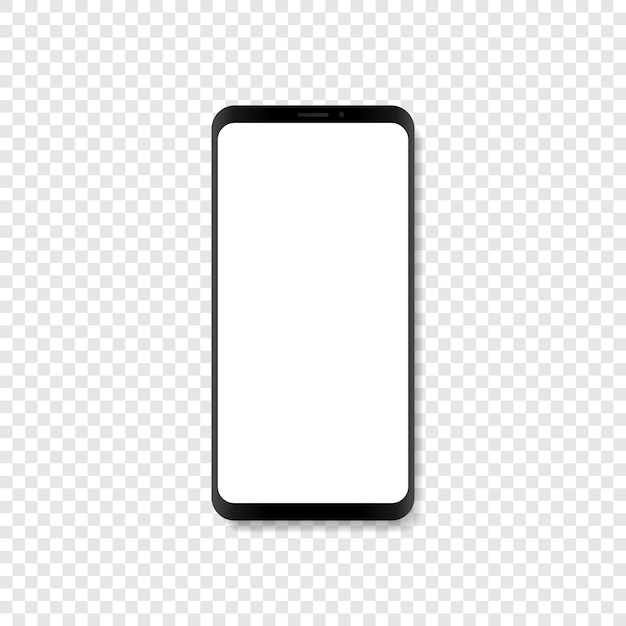 realistic trendy smartphone with blank white screen. mockup phone for visual ui app demonstration. vector eps 10