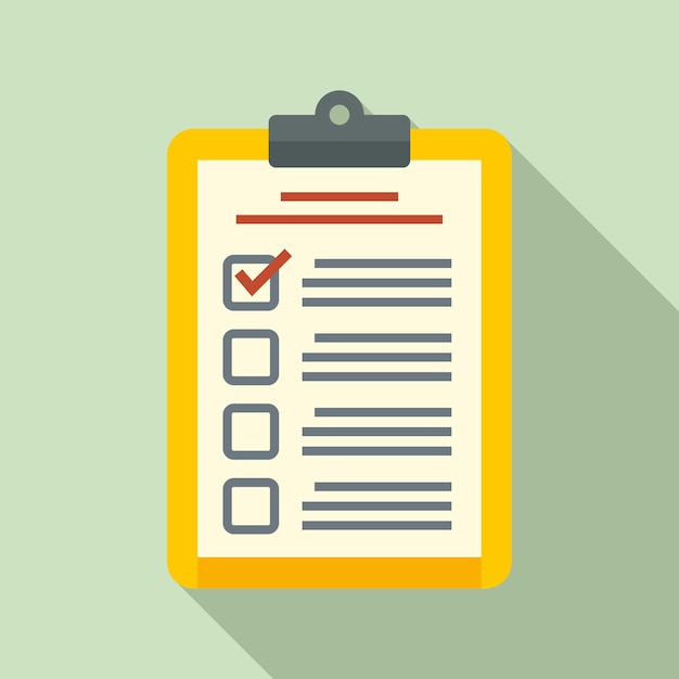 Realtor clipboard icon Flat illustration of realtor clipboard vector icon for web design