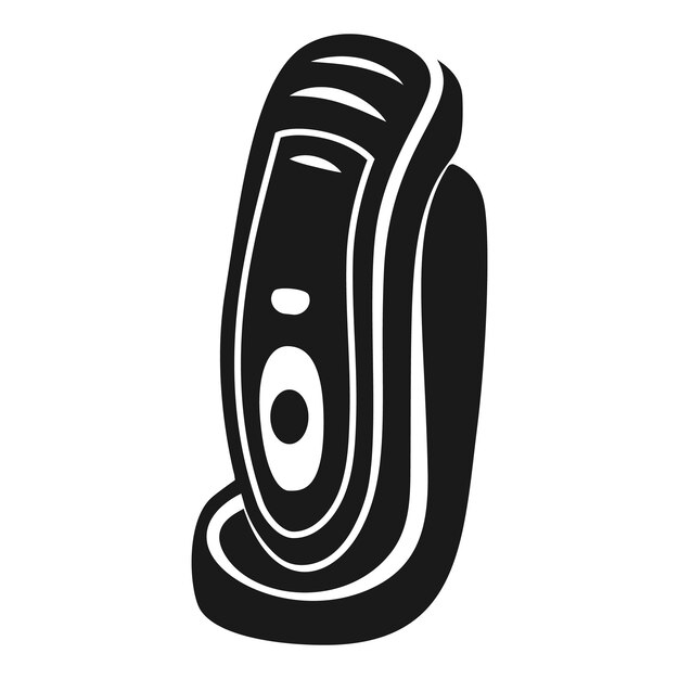 Rechargeable shaver in stand icon Simple illustration of rechargeable shaver in stand vector icon for web design isolated on white background