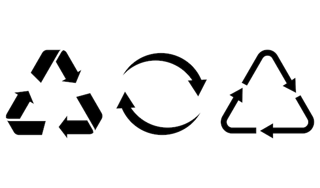 Recycle icon setVector illustration isolated on white backgroundEps 10